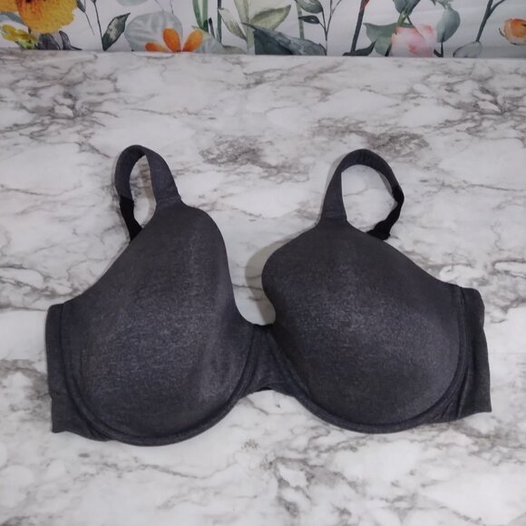 AMBRIELLE Everyday FULL COVERAGE Underwired Padded Gray Size 44DDD Full figure - Picture 2 of 7